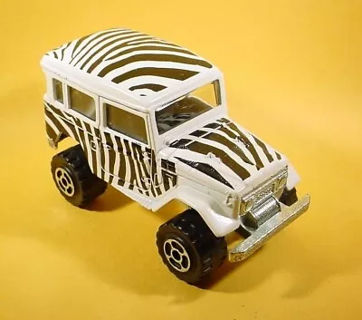 Majorette # 277 White Zebra 4x4 Toyota Land Cruiser 1:53 France Mint Loose • $27.79