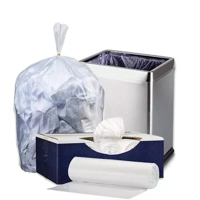 Plasticplace 6 Gallon Trash Bags - Clear Pack Of 100 Bags • $11.59