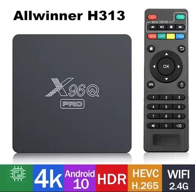 Smart TV Box  X96Q Pro  Android 10+  Allwinner H313  2GB Ram + 16GB  Top Quality • £25