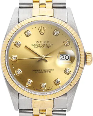 Rolex Datejust 16013 Gold And Silver Jubilee Bracelet With Gold Bezel • $2750