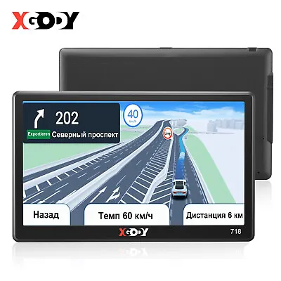 XGODY 7'' Motorhome Caravan GPS SAT NAV For Car Truck HGV LGV Lorry 2024 EU Maps • £52.98