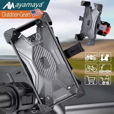 Motorcycle MTB Bicycle Bike Handlebar Silicone Mount Holder For Cell Phone GPS • $8.73