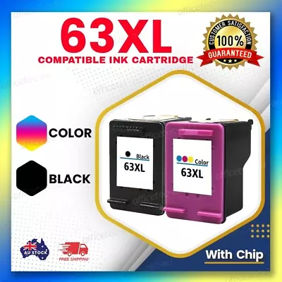 $32 • Buy Non-OEM Ink 63XL For HP 63 Deskjet 1110 2130 2131 3630 3632 Officejet 3830 4650