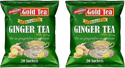 £8.99 • Buy Gold Tea Instant Ginger Tea With Honey 360g (20 Sachets) (Pack Of 2)