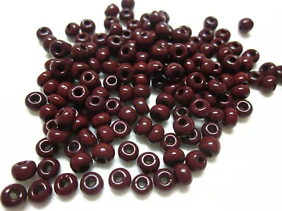 50g  Seed Beads Czech Glass 4.5mm Opaque Brown Approx 550 Pc #2011-45 Aus Seller • $6