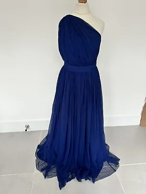 Women’s Asos Navy Blue Maxi Dress Size 6 Bridesmaid Prom Occasion Dress • £19.99