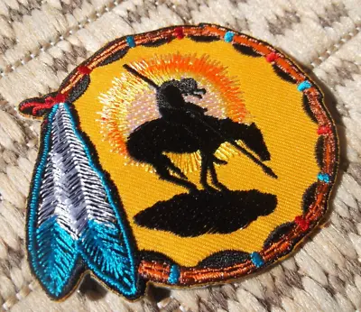 Patch Embroidered -  Indian Warrior  Motorcycle Norton Bsa Ariel Honda Suzuki • $4
