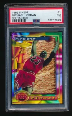 Psa 7 Michael Jordan 1993-94 Topps Finest Refractor Parallel *chicago Bulls* #1 • $1499.99