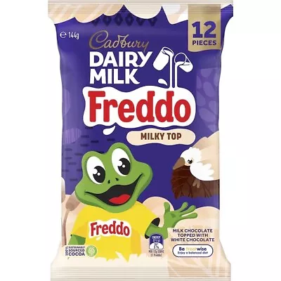 12pc Cadbury 144g Dairy Milk Chocolate Milky Top Freddo Share Pack Choco Sweets • $8.90