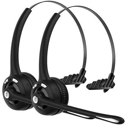 2 Pcs Trucker Bluetooth Headset With Microphone Wireless Business Headphones Mic • $51.01