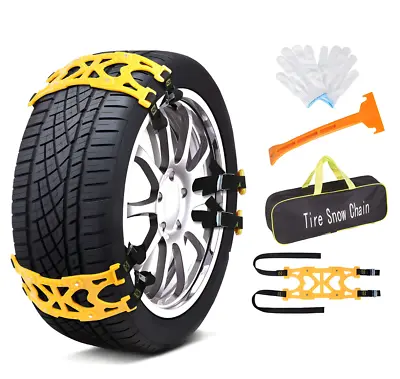 6 Pcs Universal Car Snow Anti Slip Tire Chains Emergency For Cars SUV Trucks 6 • $28.92