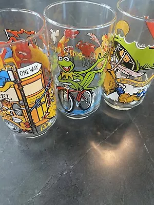 Vintage Lot Of 3 McDonalds Cups Muppet The Great Caper Collectible Set 80s Glass • $26