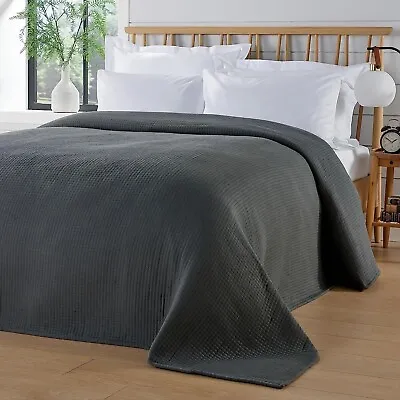 Hotel Collection Quilted Bedspread Luxury Bedding Bed Throw Bedroom Decor 240x26 • £24.95
