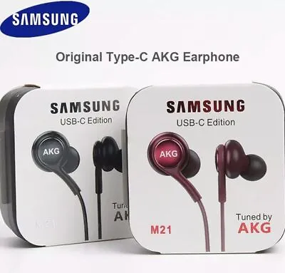 Original Samsung Earphones Type C Wired AKG In Ear Headphones With Mic Galaxy No • $33.56