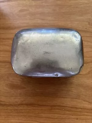 Antique Vintage Metal Soap Holder 3.75  Long 2 5/8” Wide 1.25  High. • $4.99