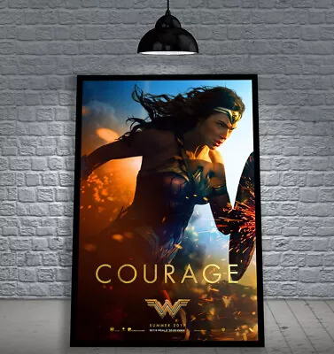Wonder Woman 2017 Gal Gadot Dc Framed Movie Poster Print Cinema A1 & 60x40cm • $94.47