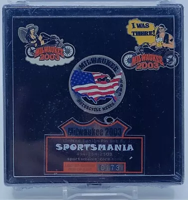 $29.99 • Buy 2003 Milwaukee Motorcycle Mecca Limited Edition Biker Vest Pin Set /2003 Sealed