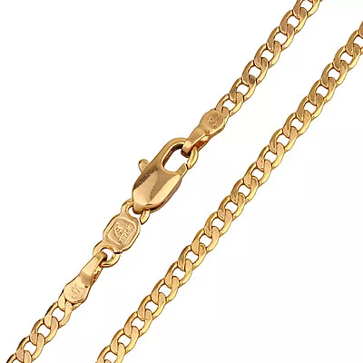 9ct 9K Yellow Gold Plated Men Ladies Curb Ring Link All Size Chain Necklace.686  • £13.99
