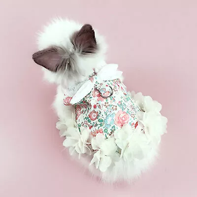 Rabbit Clothes With Leash Rope Break-away Bunny Kitten Costume Shirt Fashion • $12.57