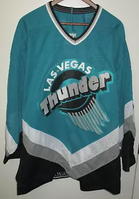 IHL Bauer ProWear Las Vegas Thunder Embroidered Patch Men's Hockey Jersey 52 VTG • $399.96