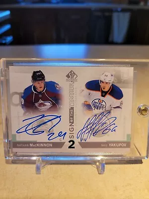 2013-14 Sp Authentic SOTT Dual Auto 24/25 Nathan Mackinnon Nail Yakupov Rc 🔥  • $299.99