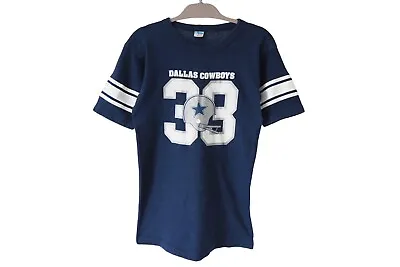 Vintage COWBOYS DALLAS Champion T-Shirt Size S Slim Fit Navy Blue Nfl Football • $32