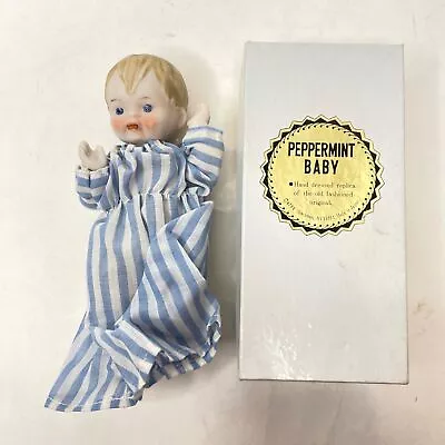 Vintage Shackman Peppermint Baby Doll Girl Blue #4794 Japan Bisque Porcelain • $24.99