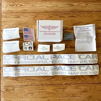 1992 Dodge Viper RT/10 Pace Car 75th Indianapolis 500 Commemorative Decals NOS • $399.99