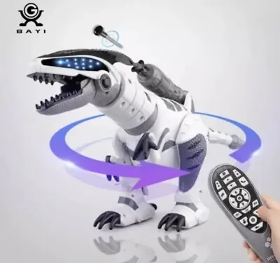 RC Robot Interactive Dinosaur Comes Shoots Fights Moves Reacts To Touch 66cm NEW • £34.99
