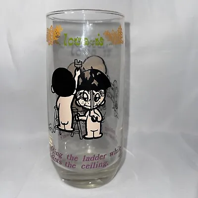 Love Is...Holding The Ladder Painting The Ceiling Vintage Glass Kim Casali 1970 • £12.50