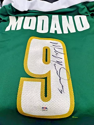 Mike Modano Signed Jersey SZ XL NEW Off The Bench PSA DNA COA Dallas Stars HOF • $119.99