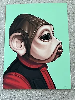 Mike Mitchell Nien Nunb Star Wars Portrait Mondo Art Print 12x16 - See Photos • $70