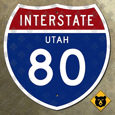 Utah Interstate 80 Highway Route Marker Sign 1957 Salt Lake City SLC 12x12 • $109