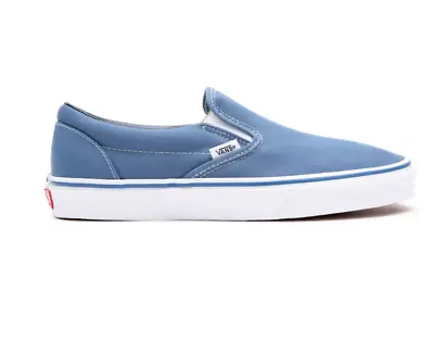 Vans Checkerboard Classic Slip-On Shoes Blue/White • £87