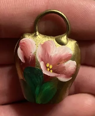 Vintage Miniature Tiny Brass Hand Painted Decorative Bell Flowers 1 3/8” Tall • $9.98