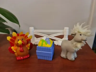 Fisher Price Little People - Touch N Feel FARM ANIMALS - Billy Goat & Turkey • $27