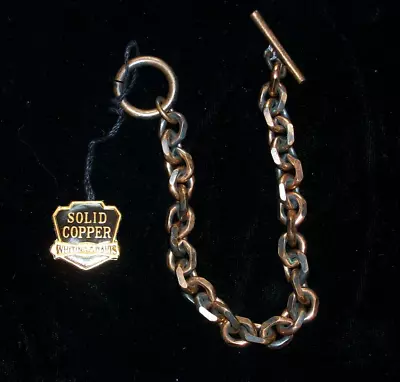 Vintage Solid Copper Whiting And Davis Chunky Chain Link Bracelet NWT • $25