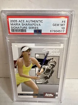 2005 Ace Authentic Maria Sharapova Signature Series Rookie RC #4 PSA 10 • $28.99