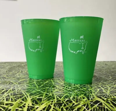 The Masters 2024 Augusta National Golf 500ml Plastic Cups - Pair Augusta Green • $12.43