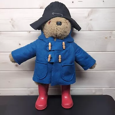 Paddington Bear Original 1970’s Vintage Stuffed Doll With Black Hat & Red Boots  • £89.99