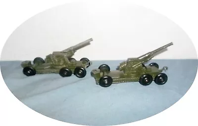 K87~nice 2 Seldom Seen 6 Wheel Howitzer Mobile Cannon  ~ Barclay / Tootsietoy • $24.50