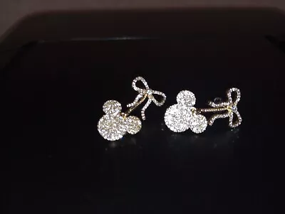 Disney X Baublebar Mickey Mouse Crystal Ribbon Stud Earrings (NWB) • $2.25