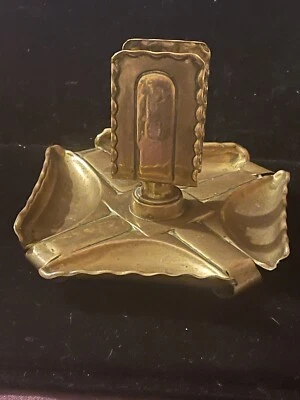 £15 • Buy Antique Arts And Crafts Brass Desk Match Box Holder Great Intersting Item