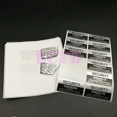 $12.89 • Buy 500pcs Safety Seal Anti-tampering Warranty Unordered Serial Number Label Sticker