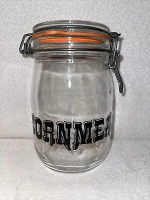 Vintage TRIOMPHE FRANCE 1L Glass Sealed Jar Canister Metal Bale Lid Cornmeal • $22