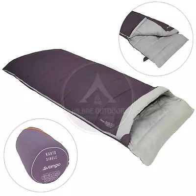 Vango Kanto Sleeping Bag Square Single 2 Season Camping Equipment Arctic Dusk • £34.95