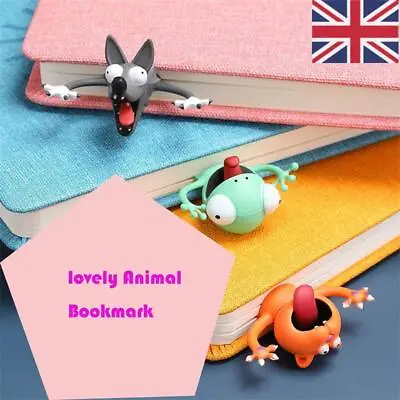 1pc 3D Cartoon Animal Bookmark Funny Reading Book Marks For Kids School Supplies • £7.29