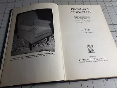 Practical Upholstery Howes 1961 Hardback Book • £7.20