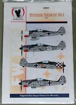 Eagle Strike Decals 48089 Focke Wulf Fw190A-4/A-5/A-6 Decal In 1:48 Scale • £9