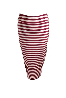 £45 • Buy Raspberry Stripe Tube Skirt By Designer Mama B. Size M (UK - 12) BNWT